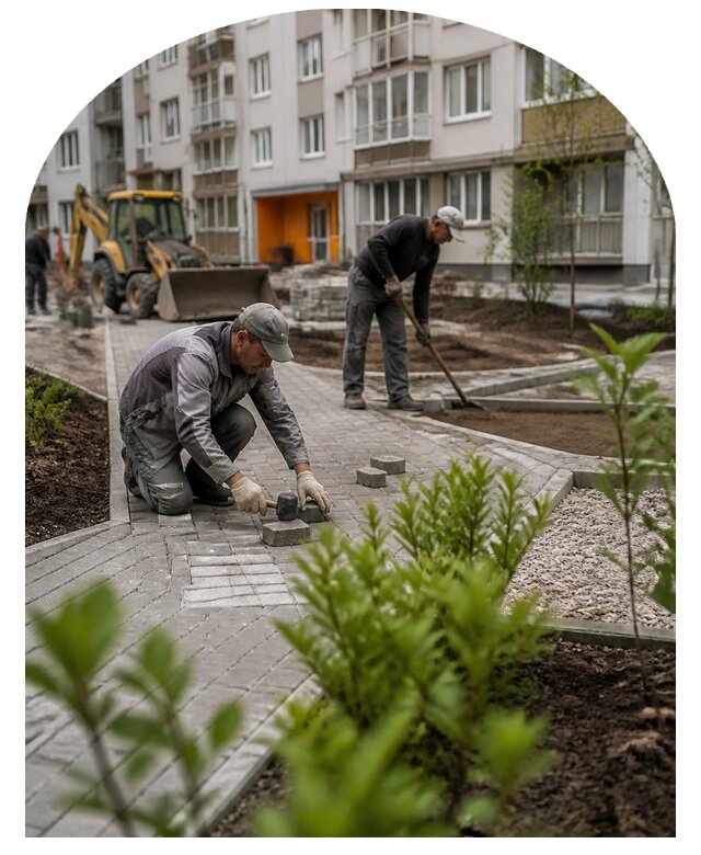 Благоустройство двора многоквартирного дома в Амурске